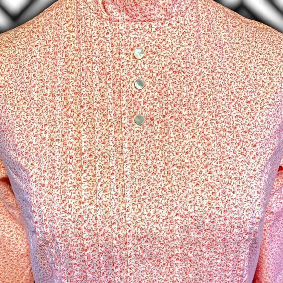 Vintage 1970’s Rare Jeune Leique by Cherberg Calico Floral Print Cottagecore Dre - Picture 2 of 6